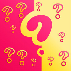 Obraz premium Question marks background