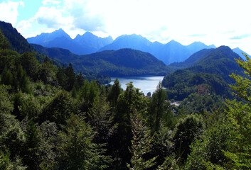 View of Fussen Lake from Neuschwanstein