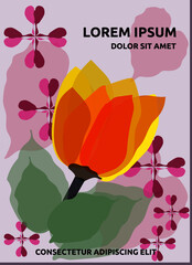 Plantilla 4 con diseño artístico y textura para ser utilizado en tarjetas, invitaciones, folletos, póster y portadas.