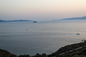 sunset over the sea