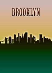 Brooklyn Skyline Minimal