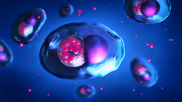 Magnified pathogenic Chlamydia bacteria causing several diseases - 3d illustration
