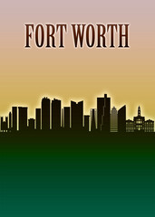 Fort Worth Skyline Minimal