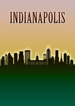 Indianapolis Skyline Minimal