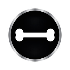 bone on a black button
