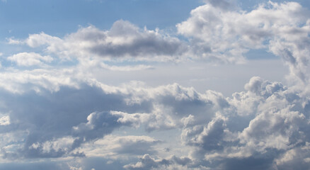 blue sky with white clouds. Nature background of sky	