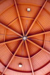 Red gazebo roof pattern