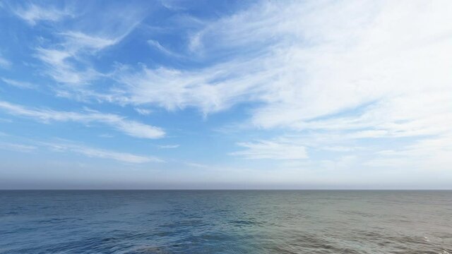 BLUE SKY BACKPLATE CLOUDY FOTTAGE 4K