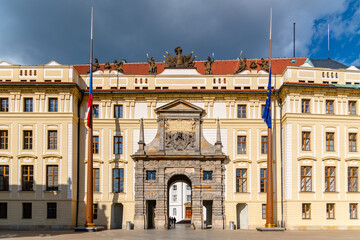 Fototapeta na wymiar Matthias Gate between the First and the Second Courtyard of Prague Castle, Praha, Czech Republic