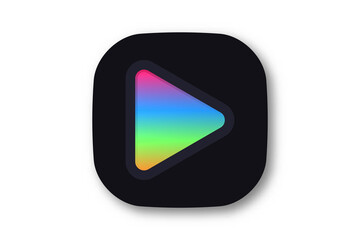 Black Play Button Icon Isolated On White. Start Buttons Illustration. Video Audio Player Navigate Arrow Game Begin Sign Symbol