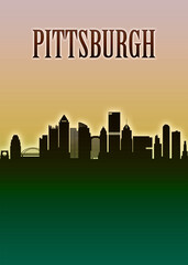 Pittsburgh Skyline Minimal