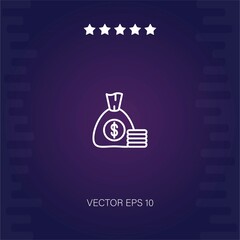 money bag vector icon modern illustration