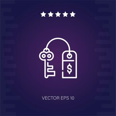 key vector icon modern illustration