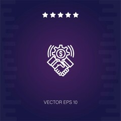 Fototapeta premium handshake vector icon modern illustration