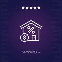 mortgage vector icon modern illustration