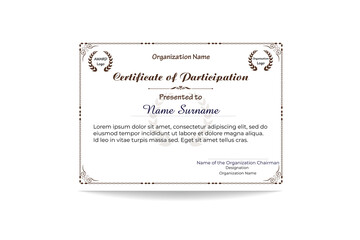 Classic Elegant Certificate Design Template With Modern Background