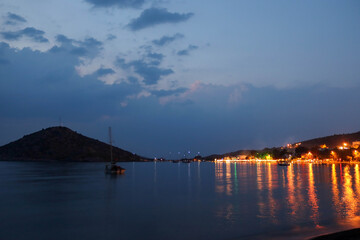 bridge over the river at night