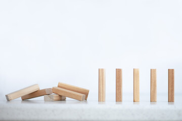 wooden bars symbolize order and chaos. Concept