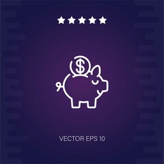 piggy bank vector icon modern illustration
