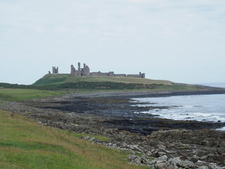 Dunstanburgh castle on the Northumberland coast