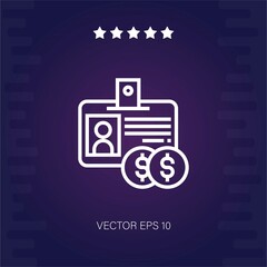id card vector icon modern illustration