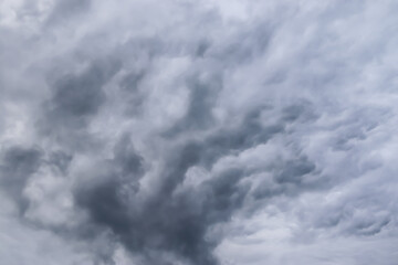 Stunning dark cloud formations right before a thunderstorm