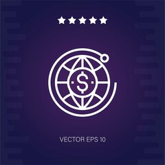 worldwide vector icon modern illustration