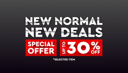 Fototapeta na wymiar New normal new deals background template.
