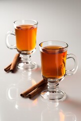 Hot tea and cinnamon