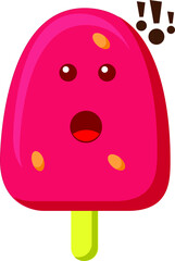 llustration vector graphic of shock ice cream. Fit for kids, emoticon and for school.