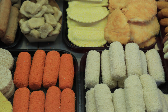 Raw snacks on display