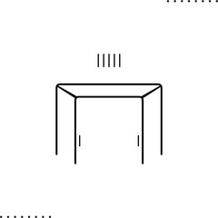 exhibition stand, pedestal vector icon in outlines