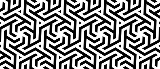 Vector geometric seamless pattern. Stylish bold striped texture. Modern abstract background.