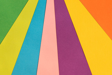 Selection of colorful construction papers. school supplies