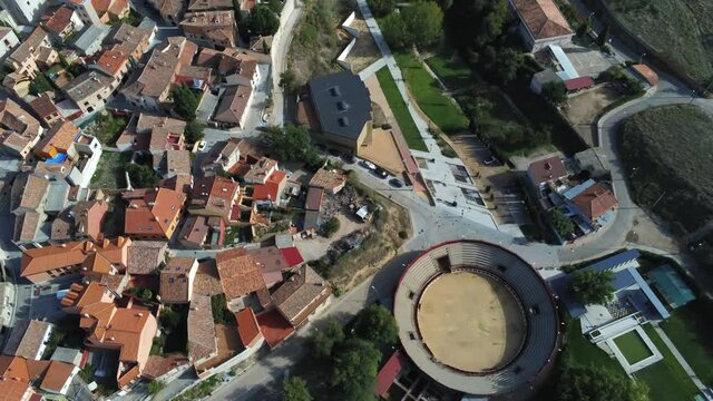 Simancas, historical village of Valladolid,Spain. Aerial Drone Footage