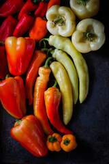 Multi-colored peppers