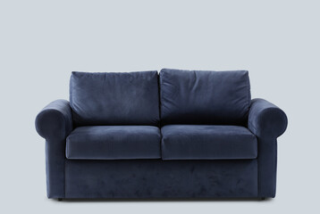 Stylish sofa on light background