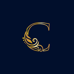 Obraz premium Luxury initial line logo