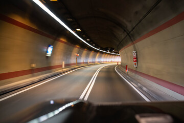 Fototapeta na wymiar tunnel at lake garda, Italy