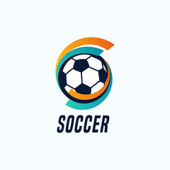 Soccer Football modern and simple design vector illustration