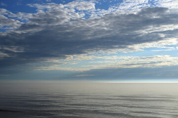 Fototapeta na wymiar Ladoga lake at cloud day.