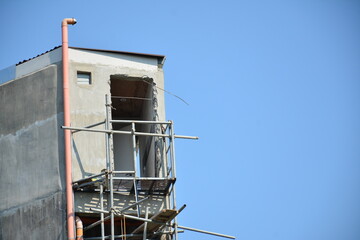 Under construction building facade in La Union, Philippines
