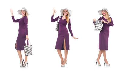 Fototapeta premium Woman with bag in fashion concept