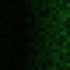 Abstract background of small squares in green colors with horizontal gradient
