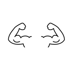 Strong muscular arms symbol