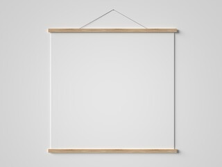 Poster Hanger 3D render Mockup