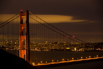 Golden Gate Bridge, SF at Night Long Exposure