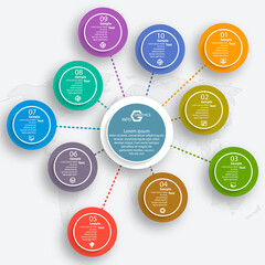 Abstract 3D Paper Infographics. Business template .Vector illustration