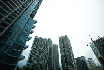 Skyscrapers in America. Construction. Real estate market in US cities.