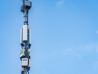 Cellular antennas on a background of clouds